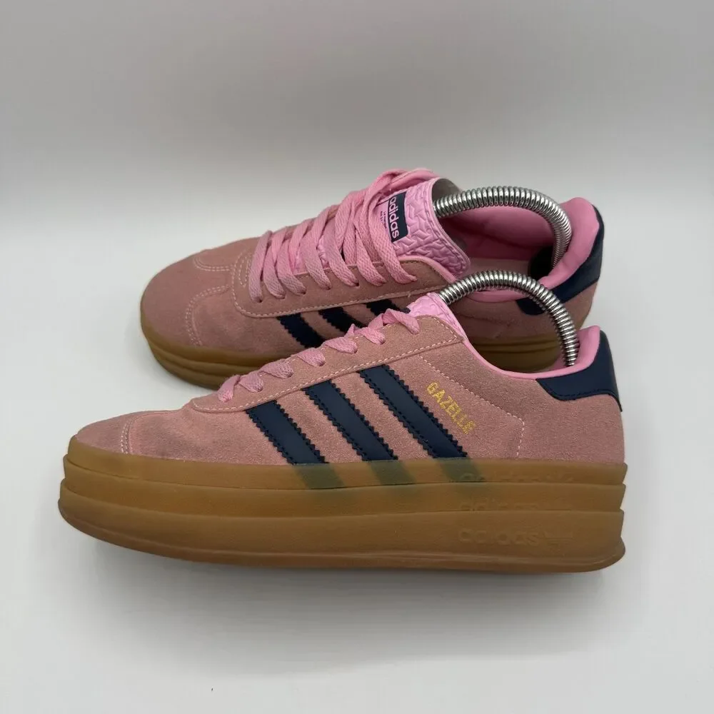 Adidas Originals Gazelle Bold Pink Suede Platform Sneakers Women Size 7.5